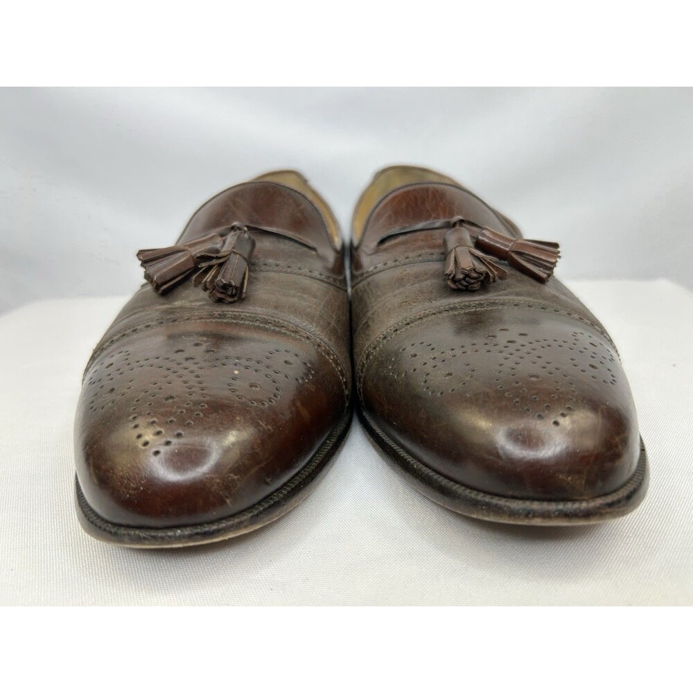 Mezlan Men's Brown Havana Tassel Cap Toe Loafer Shoes 13 M - Picture 2 of 10